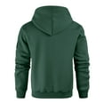 thumbnail image 5 of LWavelet Men's Quarter Zip Hoodie with Utility Pockets - Casual Everyday Fall Winter Pullover Dark Green 3XL, 5 of 6