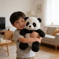 thumbnail image 4 of Adorno de peluche Panda de 21 cm – Peluche de dibujos animados adorable, juguete decorativo suave de panda, peluche de sanación emocional, decoración de escritorio en el despacho, 4 of 8