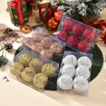 thumbnail image 2 of 6 bolas navideñas de 6 cm para decorar el árbol de Navidad, colgantes para colgar en la fiesta de Navidad, Año Nuevo 2025, 2 of 5