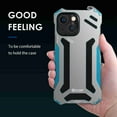 thumbnail image 6 of Dteck Metal Case for iPhone 13 Mini, Anti-Fall Shockproof Military Grade Armor Bumper Heavy Duty Aluminum Alloy Protective Tough Bumper Frame Cover, Blue, 6 of 8