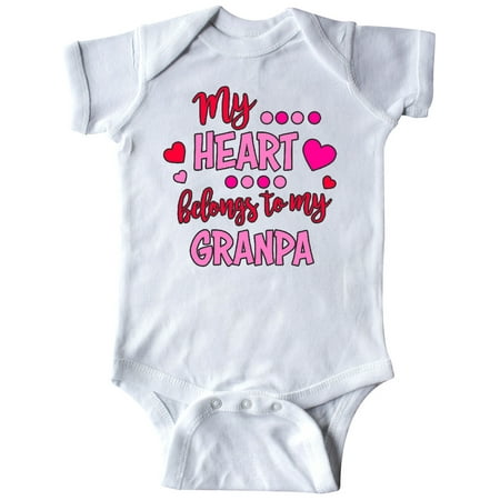 

Inktastic My Heart Belongs to my Granpa Gift Baby Boy or Baby Girl Bodysuit