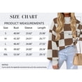 thumbnail image 6 of MOSHU Oversized Sweaters for Women Drop Shoulder Plaid Colorblock Tops Fall Crewneck Pullover Sweater, 6 of 10