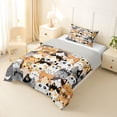thumbnail image 3 of jejeloiu Cute Cat Pattern Twin Comforter Sets Kids,Colorful Pet Print Bedding Set,Reversible,2-Piece, 3 of 8