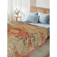 thumbnail image 5 of Red Blue Boho Flat Sheets Only Full Size, Soft Breathable Bed Top Sheets for Mattress, Ehtnic Abstract Art Modern Geometric Luxury Bedding Flat Sheets for Home Hotel Bedroom Bed Protection, 5 of 9