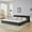 Dark Grey, variant on King Size Upholstered Platform Bed with Thick Fabric, Chenille Fabric Grounded Bed Floor Bed with Headboard and Solid Frame, No Box Spring Needed