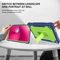 thumbnail image 2 of Soatuto case for T-Mobile Revvl Tab 2 2025 Released 10.1 inch Hybrid Shockproof Protective Case Hard Shell Built in Kickstand Shoulder Strap for Revvl Tab 2 2025 (Navy/Green), 2 of 8