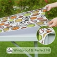 thumbnail image 6 of Baseball Football Pattern Square Fitted Tablecloth with Elastic Edge,Square Table Cover,Washable Elastic Table Cover for Home Kitchen Party Decor 34"x34", 6 of 6