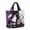 Purple And White, variant on Halloween Tote Bag, Quilted Tote Bag, Trick Or Treat Shoulder Handbag, Large Capacity For Women, Teen Girls And Holiday Events