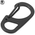 thumbnail image 3 of 20Pcs Outdoor Stainless Steel Mini Keyring Ring Key Chain for Climbing Campingblack, 3 of 14