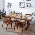 thumbnail image 2 of NIUTN 71" Rectangular Rustic Solid Pine Wood Farmhouse Dining Table,walnut, 2 of 8