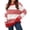 Red, variant on Sorvello Sweaters for Womens Oversized Sweaters Lightweight Knit Color Block Pullover Sweater Fall Winter Black L