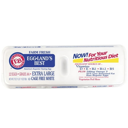 EB 12 Xlarge Cage Free White AA Egg