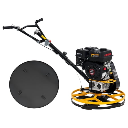 Jocisland 24" Power Trowel, 6.5 Hp Engine with Float Pan, Walk-Behind Concrete Trowel with 4 Blades, Gas-Powered Screed Cement Surface Finisher