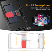 Zeadio Smartphone Camera Stabilizer with RGB Light & Microphone, Compatible with DSLR, iPhone & Android