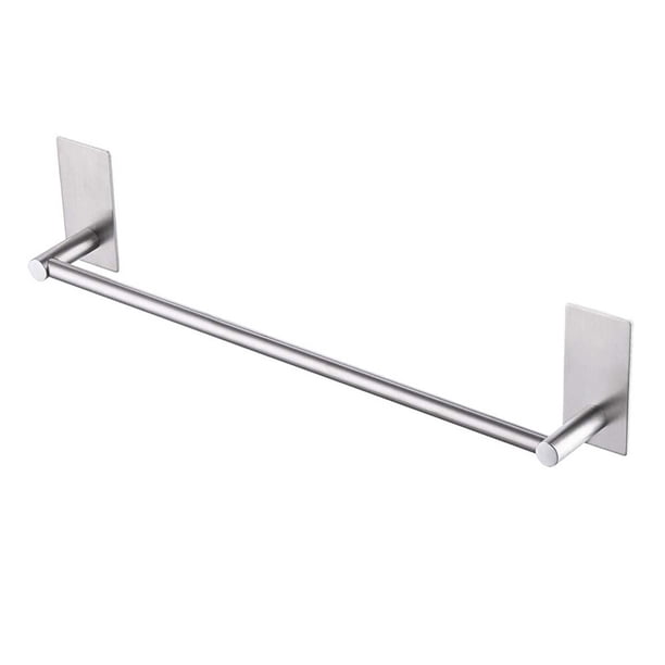 WORGEOUS 1 UNID Toalla de acero inoxidable Punch Montado en la pared Soporte de toalla libre (plata)