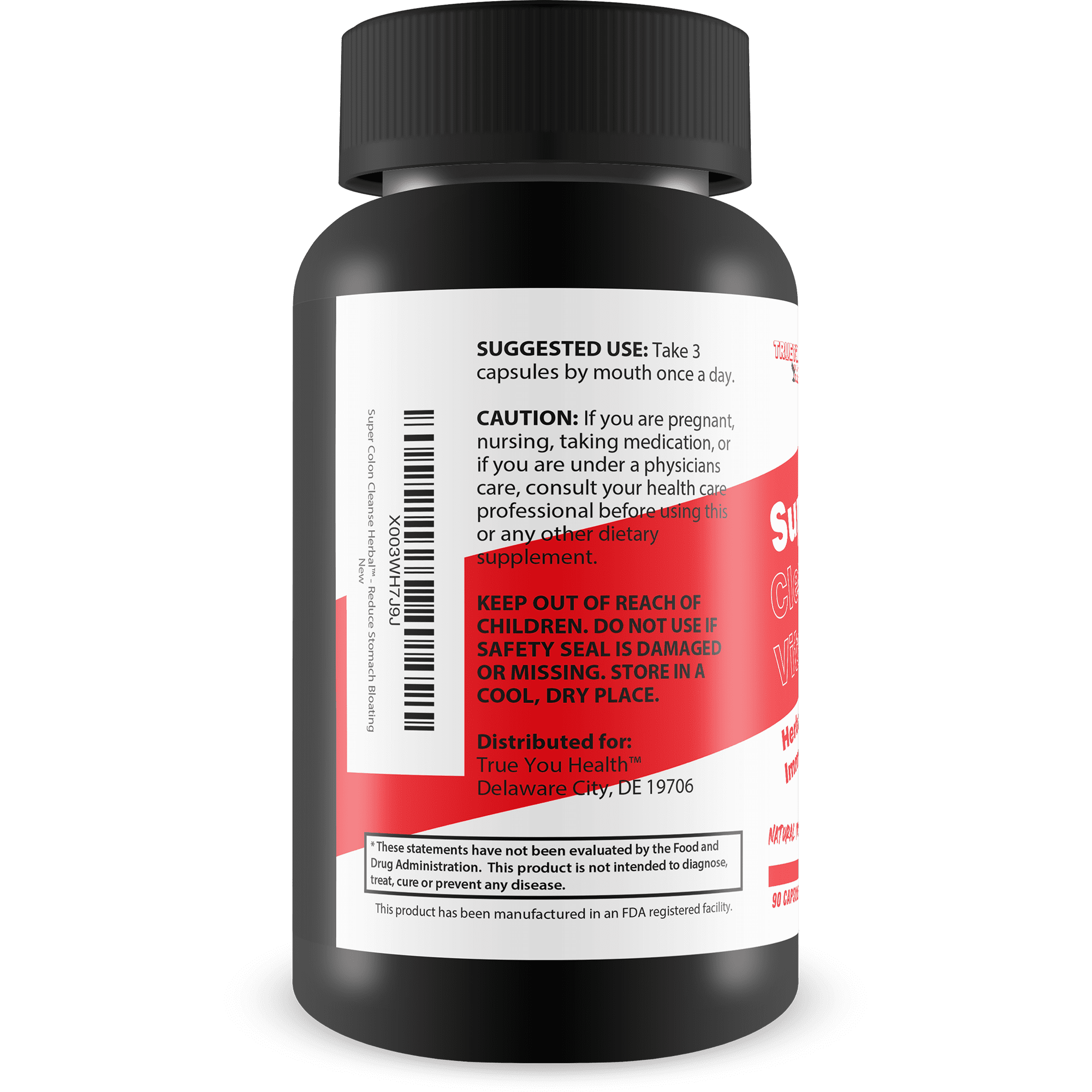 Super Colon Cleanse Herbal Vitamin Detox - Herbal Cleanse, Detox, & Immune Support - Promote Healthy Digestion & Constipation Relief with Psyllium & Magnesium Oxide - Help Reduce Stomach Bloating