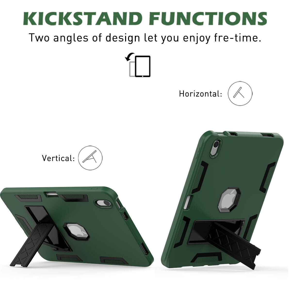 AICase For Apple iPad (A16) Case 11-inch 2025 Heavy Duty Shockproof Military Stand iPad Cover