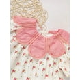 thumbnail image 3 of MORTTIC Toddler Infant Girl Floral Dress Bubble Sleeve Full Floral Print Princess Dress Cute Spring & Summer Casual Outfit for Little Girls, 3 of 6