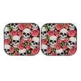 thumbnail image 7 of Goofa Skull and Roses Pattern 2 Piece Car Windshield Sun Shade Foldable | Front Windshield Shade for Sun, Heat and UV Rays | Sunshade for Car Front Window-Small, 7 of 7