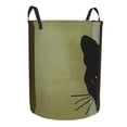 thumbnail image 2 of XMXT Collapsible Laundry Basket, Mysterious Cat Drawing Waterproof Laundry Hamper, 40L Brown, 2 of 8