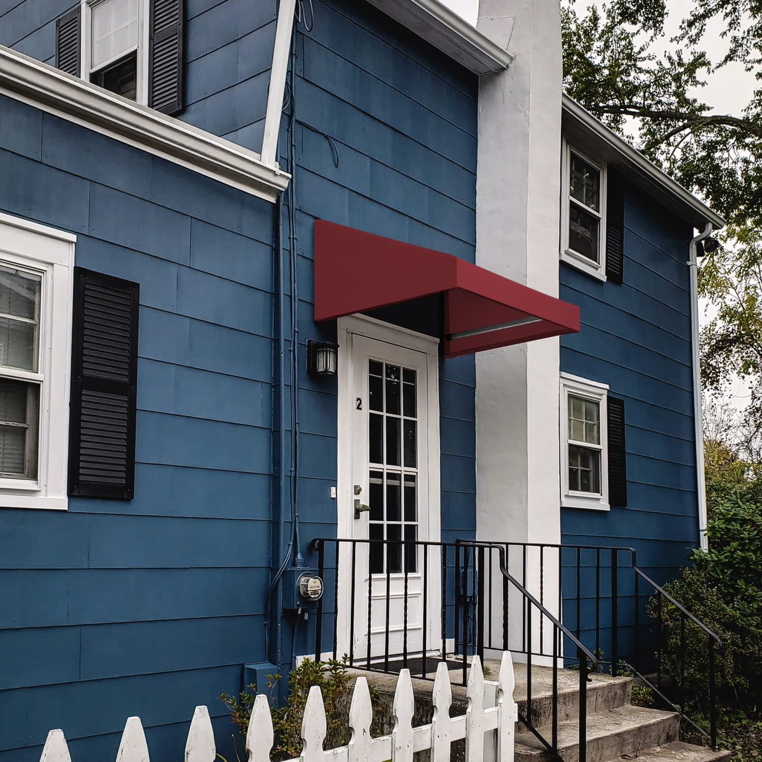 Awntech New Yorker Fixed Awning 100.5" x 31" x 42", Burgundy