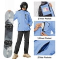 thumbnail image 3 of TACVASEN Women's Winter Waterproof Windproof Snow Ski Jackets Warm Thermal Fleece Thick Hooded Coat with Multi-Pockets for Outdoor Hiking Snowboarding Light Blue XL, 3 of 7