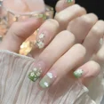 thumbnail image 4 of Heallor-esmalte de uñas en Gel, pegatinas de varios estilos, puntas brillantes, diamante, desmontable, 24 piezas, 4 of 5