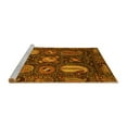 thumbnail image 2 of Ahgly Company Machine Washable Indoor Square Abstract Yellow Modern Area Rugs, 7' Square, 2 of 4