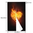 thumbnail image 3 of Doorway Drape Split Curtains, Heart Fire Flame Room Divider Privacy Door Curtains, 34" x 56", 3 of 7