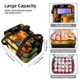 thumbnail image 3 of Thanksgiving Double Layered Insulated Lunch Bag with Two Compartments, Large Capacity, Refrigeration Capability - Hand Carry 7.1x11.4x16.1 Inches, 3 of 6