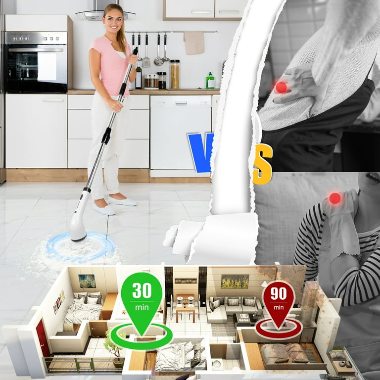 OSDUE Cordless Electric Cleaning Brush With 7 Replaceable Brush Heads