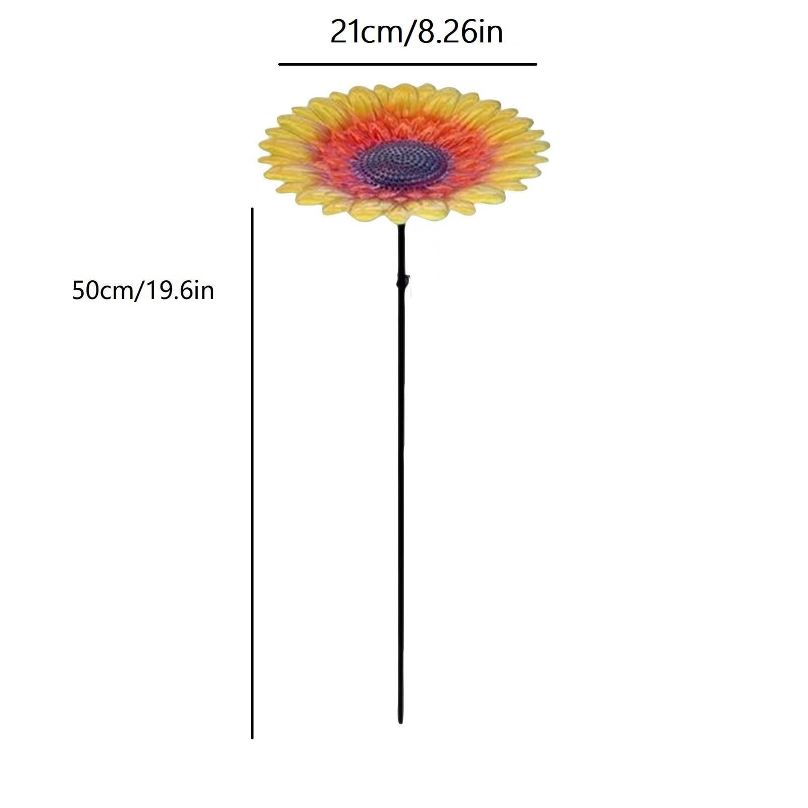 Metal Flower Bird Feeder Metal Yard Art Outdoor and Garden Durable Metal Sunflower Bird Seed Holder Garden Decorations Outdoor Purple Garden Stake for Front Yard Lawn Backyard 1