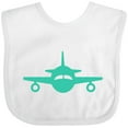 thumbnail image 3 of Inktastic Cute Teal Airplane Boys or Girls Baby Bib, 3 of 4