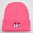 thumbnail image 1 of Hellokittys-gorro de punto bordado Kawaii Kuromi, lindo Sanrio, cálido, grueso, dibujos animados, Cinnamoroll, regalo de cumpleaños, invierno, nuevo LIUWENJING unisex, 1 of 2