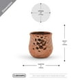 thumbnail image 2 of WGV Unique Textured Rose Gold Pot - 6" Wide x 6" Height, Good quality, Heavy Weighted Base - 1 Pc, 2 of 7