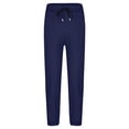 thumbnail image 4 of ibuvkizy Boys Jogger Pants Linen School Uniform Elastic Waist Drawstring Trousers Solid Color Kids Chino Pants 2PC Casual Loose Twill Summer Boys Pants with Pockets, 4 of 9