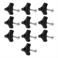 thumbnail image 1 of 10 Set Triangle Handle Bar Wheel Knob and Bolt Fasteners Replacement for Lawn Machine Lawn Mower Accessories, 1 of 6