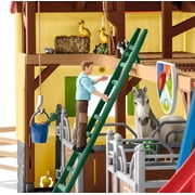 Schleich - Farm World: Horse Stable Set with Rider Figurines, Horse Toys & Accessories, 82 Pcs