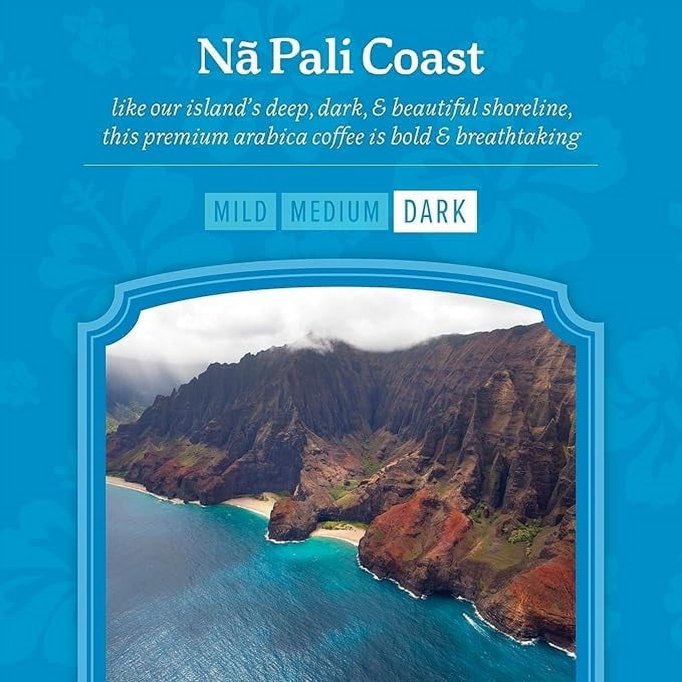 Kauai Coffee K-Cup Pods for Keurig Brewers – Arabica Coffee, 10% Hawaiian – Dark Roast, Nutty with Sweet Chocolate Overtones – Na Pali Coast, 1 Pack of 48 Single Serve K-Cups