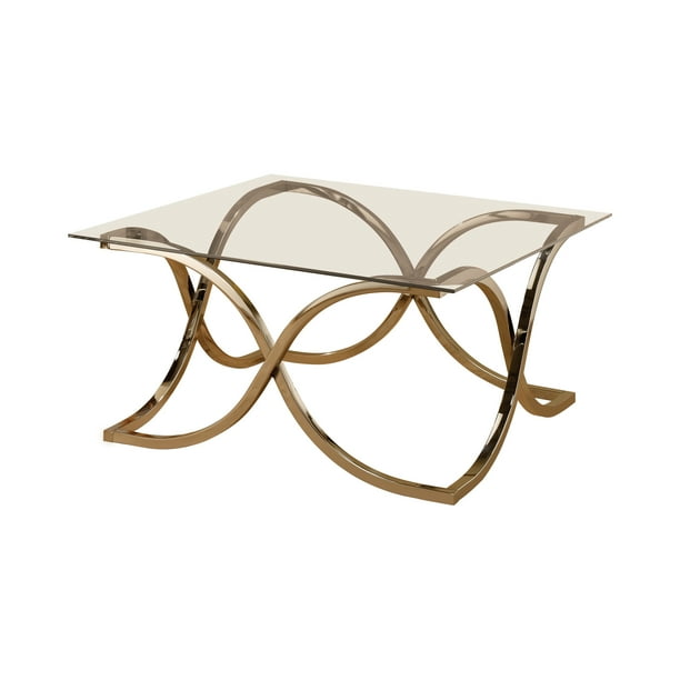 Curved X Shaped Coffee Table Nickel And Clear Com Curved X Shaped Coffee Table Nickel And, Cairns Square Mirrored Coffee Table Silver