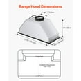thumbnail image 3 of KFFKFF Kitchen Hood Insert, 30 Inch Integrated Ventilation System, 800CFM Stainless Steel Cooker Hood, Featuring Motion & Touch Operation, LED Illumination, Baffle Filters, Quad-Speed Exhaust Fan, 3 of 9