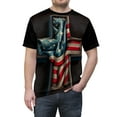 thumbnail image 5 of Patriotic Cross AOP unisex T-shirt, 5 of 7