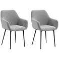 thumbnail image 1 of HOMCOM Dining Chairs Set of 2, Upholstered Kitchen Chairs with Backrest, 1 of 10