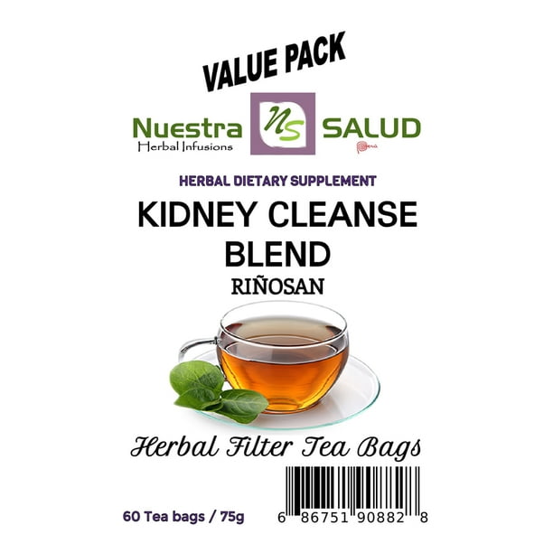 Kidney Cleanse Blend Filter Tea Riñosan Value Pack (60 tea bags