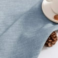 thumbnail image 5 of Vangao Linen Blended Blue Curtains Light Filtering Semi Sheer Curtains 2 panels for Living Room Bedroom Grommet Drapes 52" x 84", 5 of 7