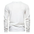 thumbnail image 4 of Ccpelsie Men's Waffle Henley Shirts Long Sleeve T-Shirt Stylish Casual 5 Buton Placket Slim Fit Tee Thermal Underwear(White,XXL）, 4 of 4