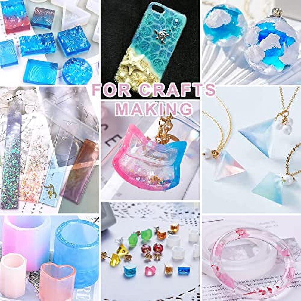UV Resin-500G Upgrade Fast Curing Clear Hard UV Resin,High Transparency No Yellowing Resin for DIY Craft Casting & Coating Jewelry Making+ 4Pairs Glove