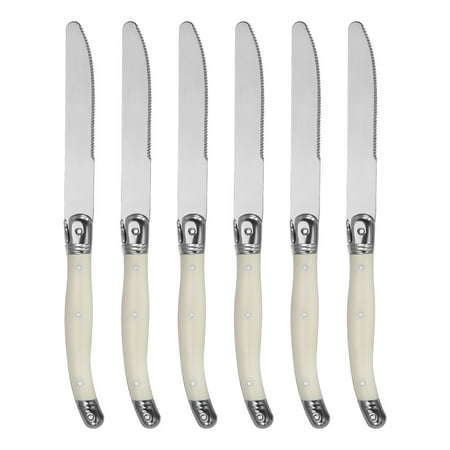 

Everyday Flatware Set With Ivory Handles Stainless Steel Dinnerware Tableware Flatware Cutlery Set Tableware Utensils with Steak Knife/Dinner Fork/Spoon