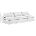 thumbnail image 3 of Meridian Furniture Comfy White Linen Textured Fabric Modular Sofa, 3 of 10