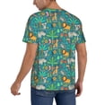 thumbnail image 2 of KLL Jungle Animals for Men's Baseball Shirts,Short Sleeve Casual Shirts Button Down Shirt for Men Beach Summer Wedding Shirt-Large, 2 of 7